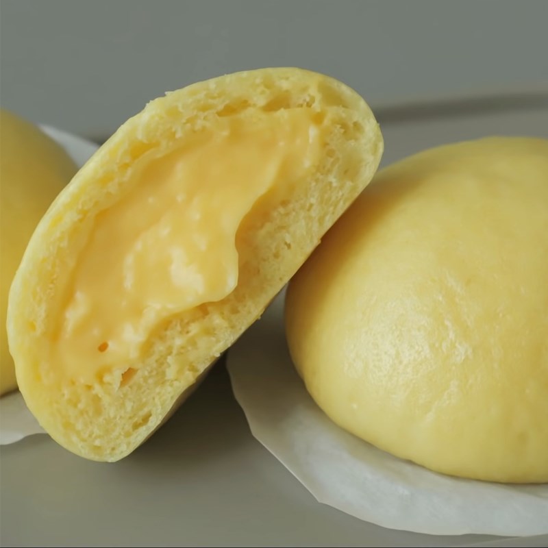 Thử làm bánh bao nhân custard chuối mềm mịn, thơm béo bằng bột mì